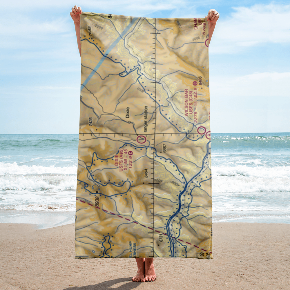 Dixie US Forest Service Airport (A05) VFR Sectional Towel 