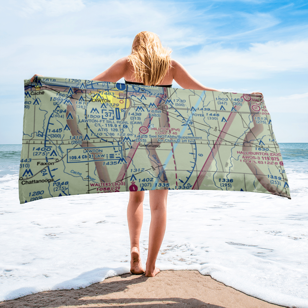 Djs Airport (OK07) VFR Sectional Towel 