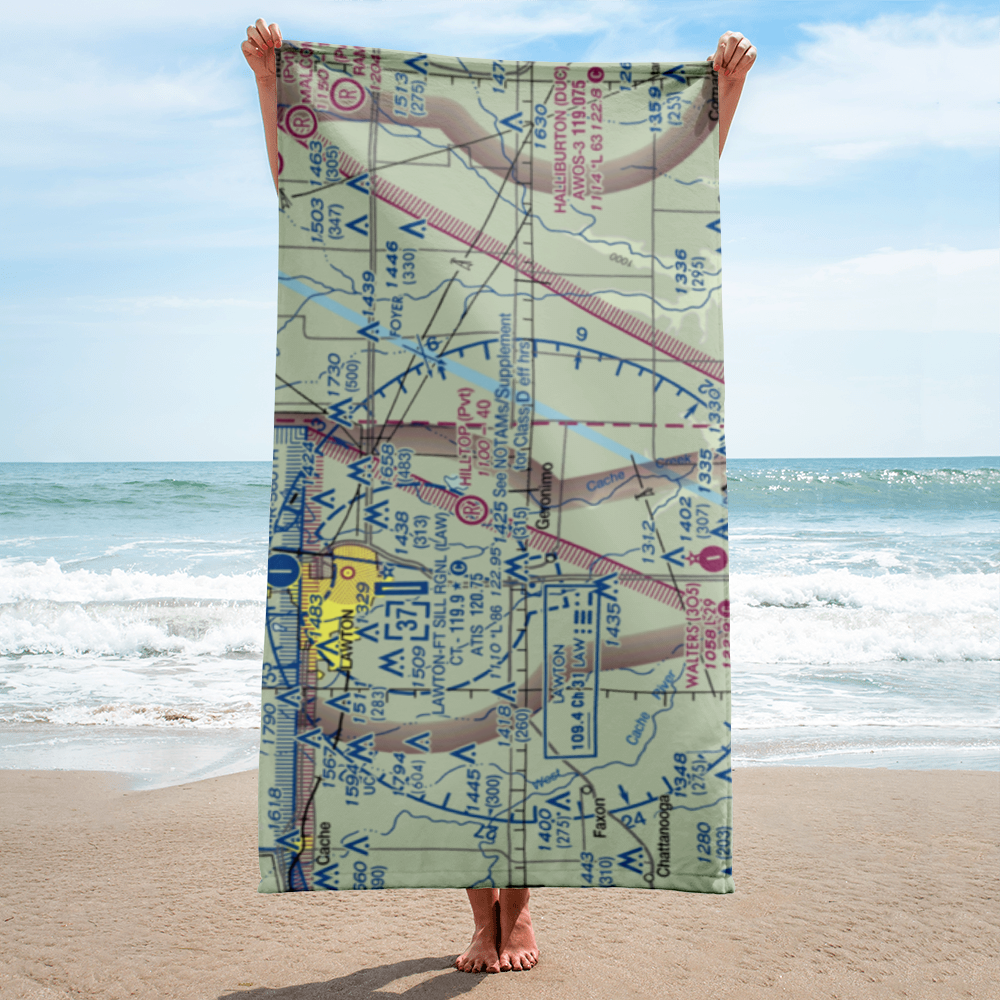 Djs Airport (OK07) VFR Sectional Towel 