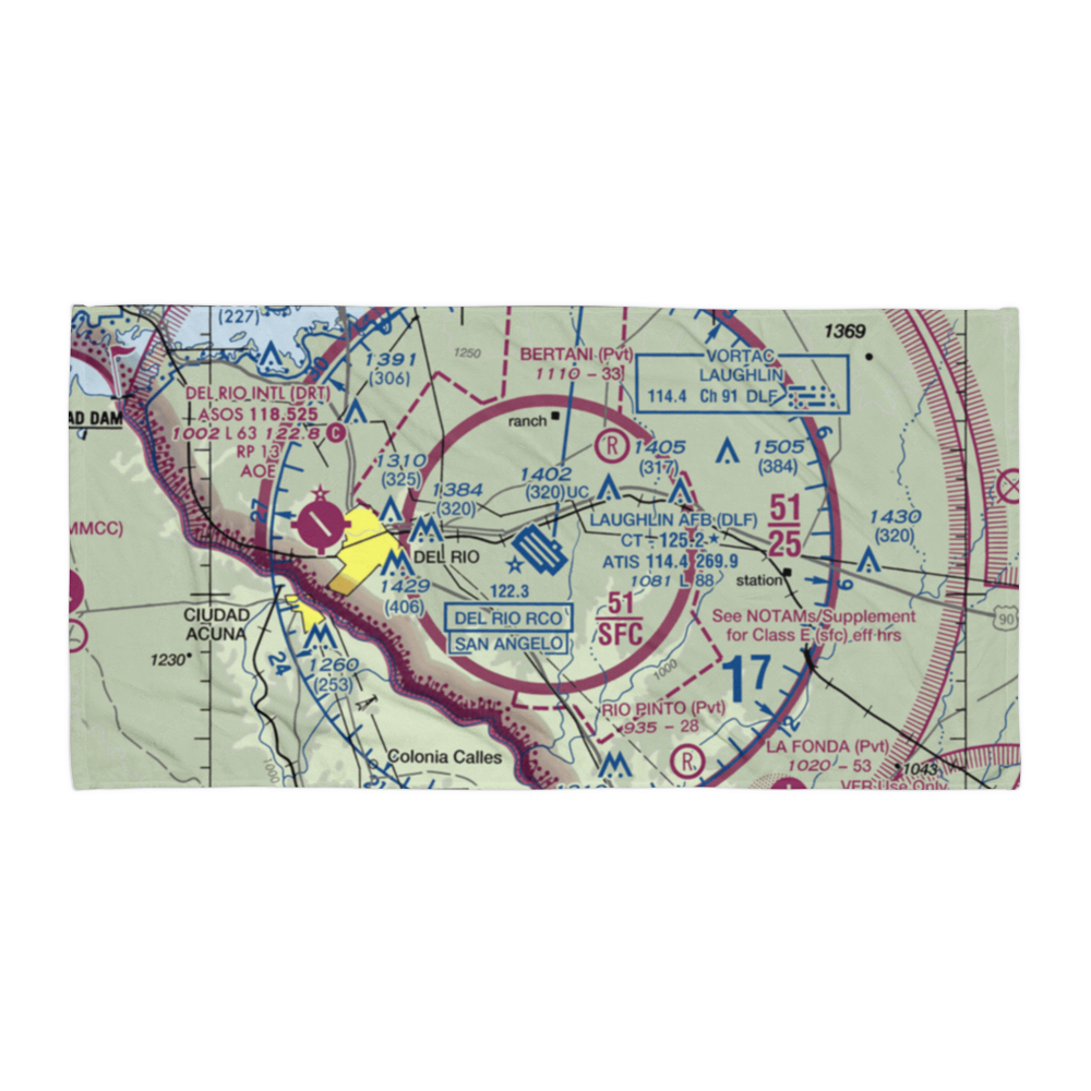 DLF Airport (DLF) VFR Sectional Towel 