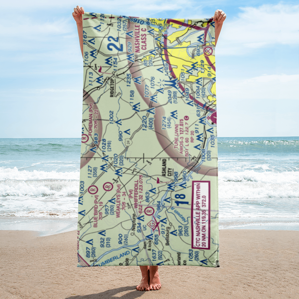 Doc Jones Field (TN73) VFR Sectional Towel 