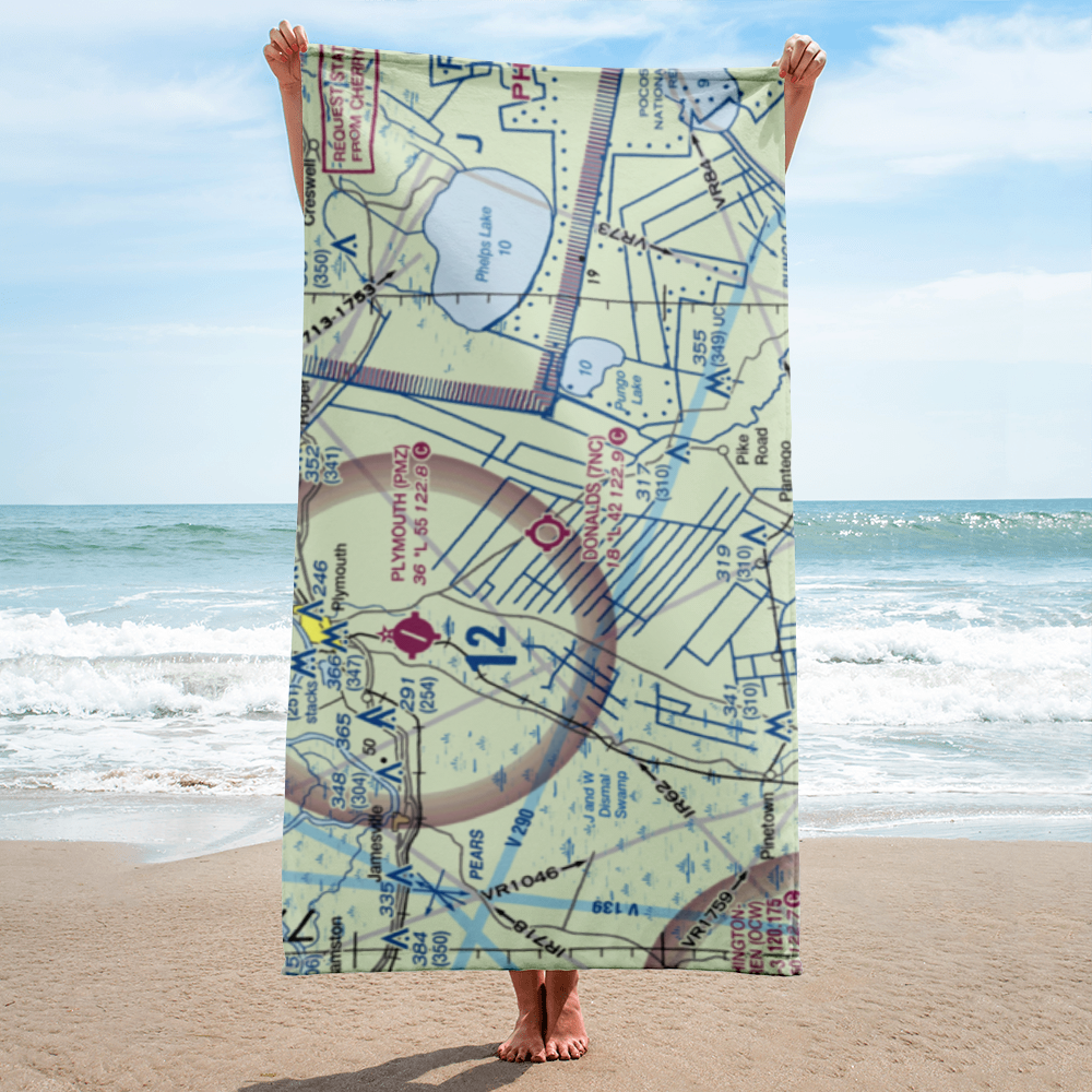 Donald's Air Park Inc. Airport (7NC) VFR Sectional Towel 