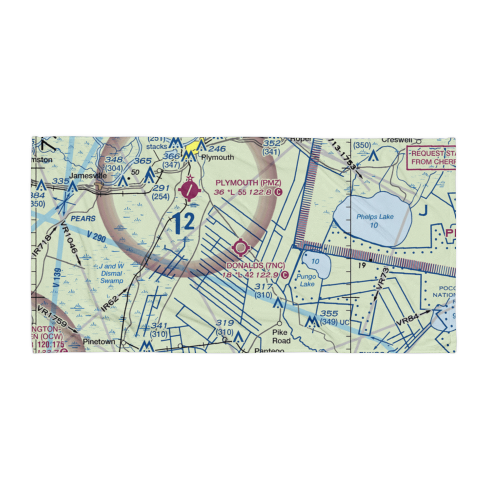 Donald's Air Park Inc. Airport (7NC) VFR Sectional Towel 