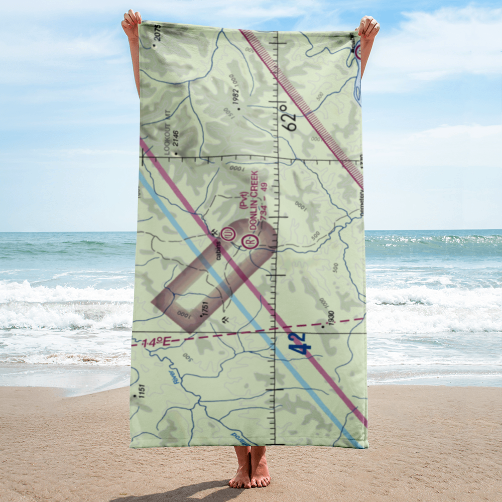 Donlin Creek Airporr (01AA) VFR Sectional Towel 
