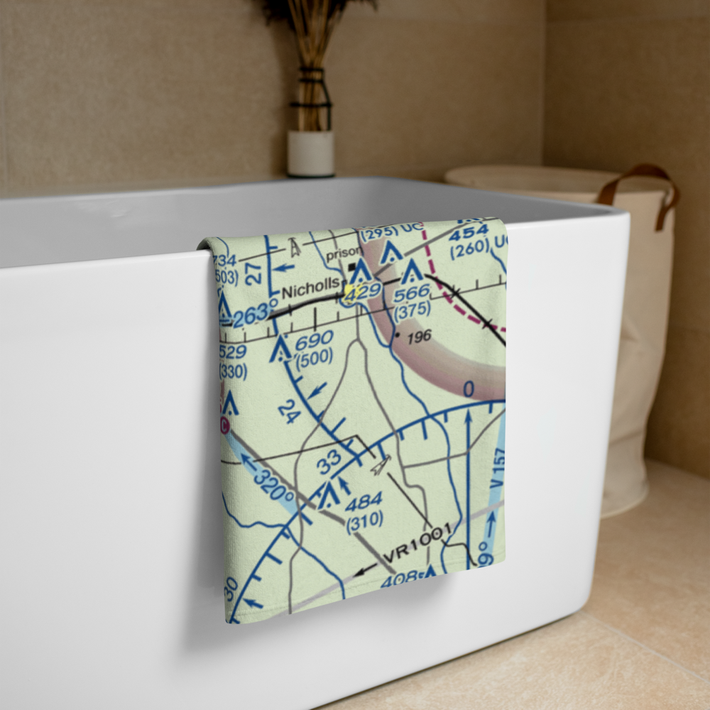 Douglas Municipal Airport (DQH) VFR Sectional Towel 