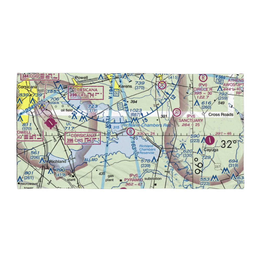 Dow Ranch Airport (63TX) VFR Sectional Towel 
