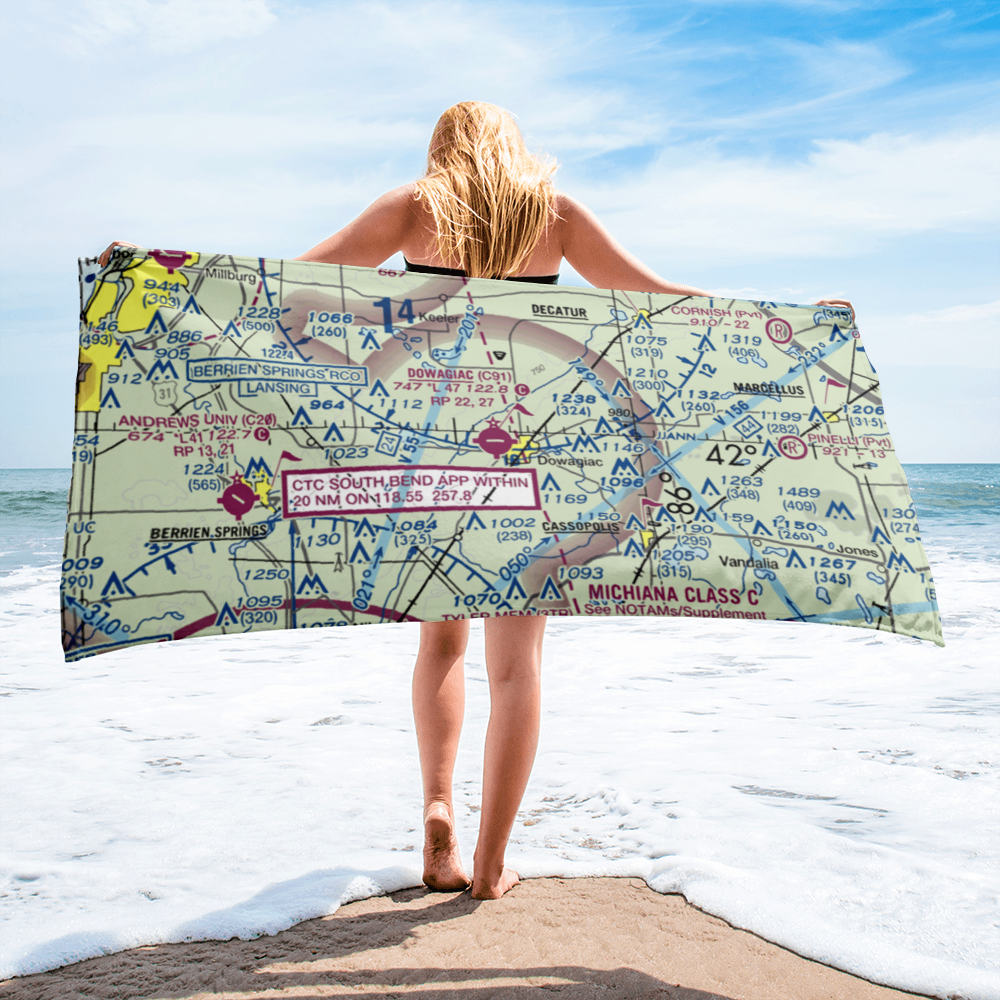 Dowagiac Municipal Airport (C91) VFR Sectional Towel 