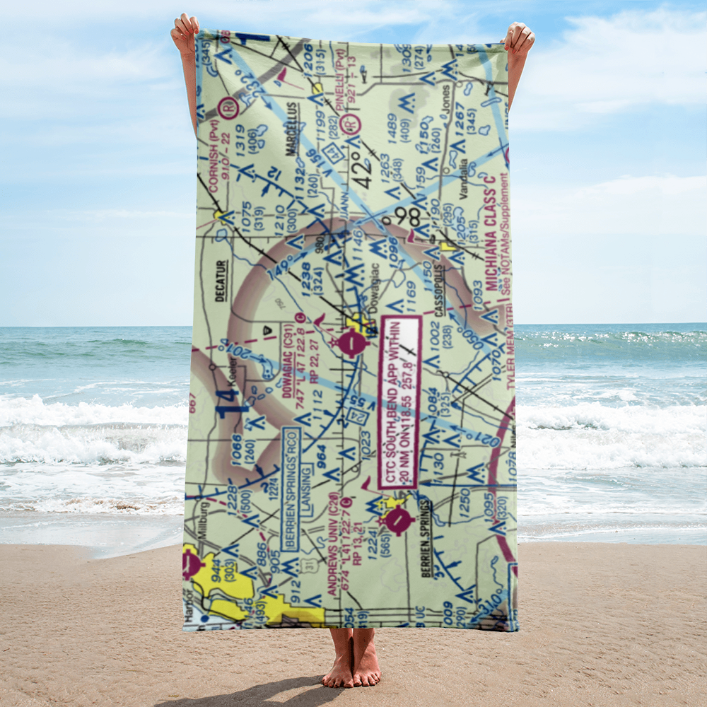 Dowagiac Municipal Airport (C91) VFR Sectional Towel 