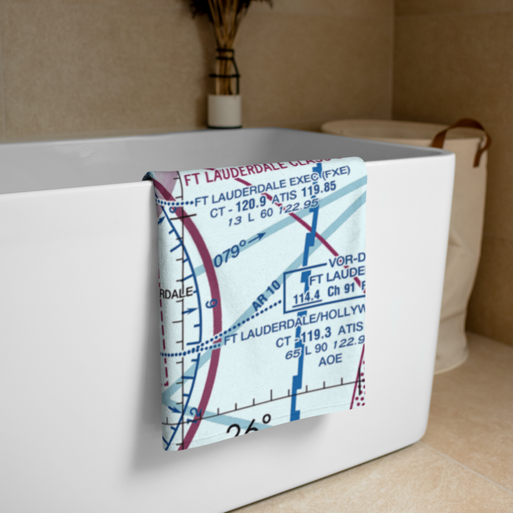 Downtown Fort Lauderdale Heliport (DT1) VFR Sectional Towel 