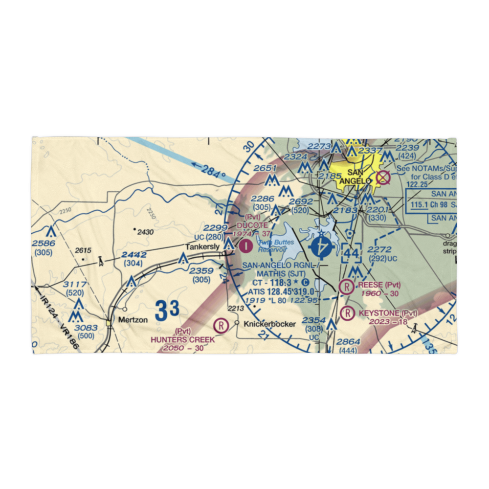 Ducote Airpark (TS65) VFR Sectional Towel 