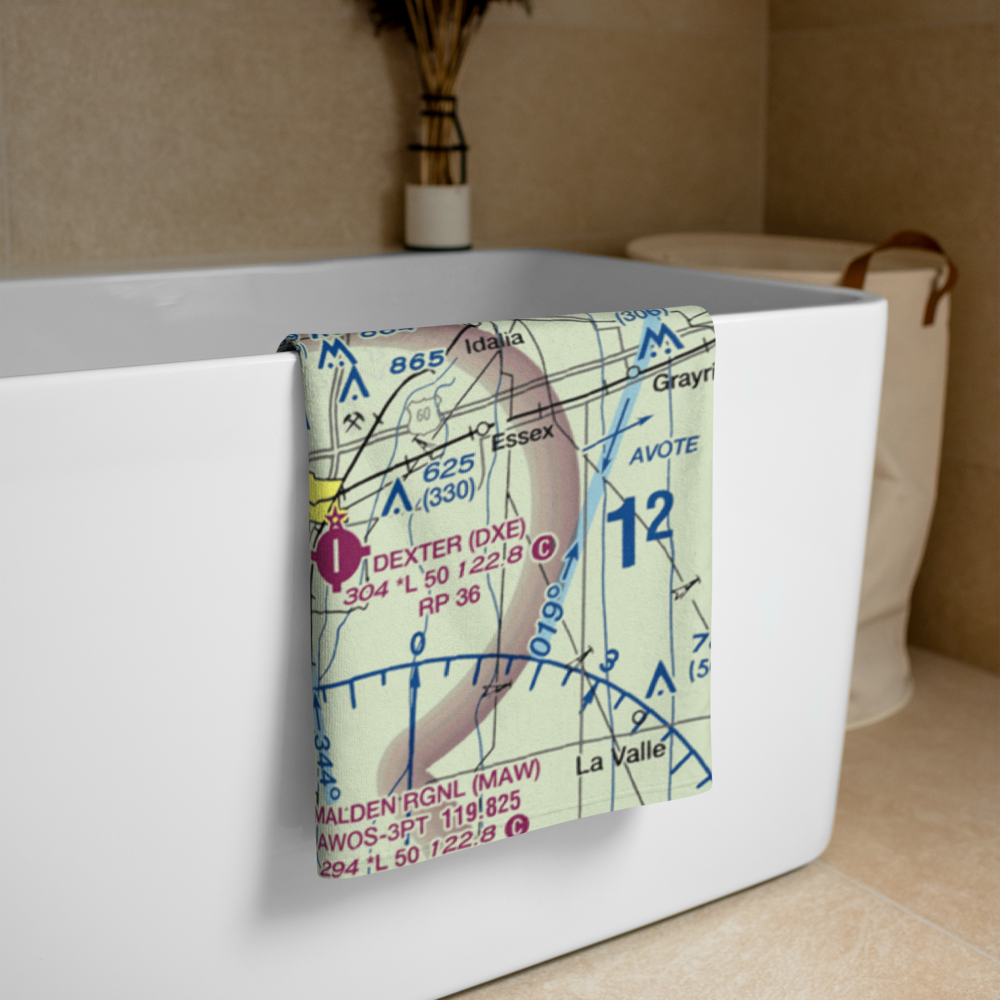 Dudley Airport (MO54) VFR Sectional Towel 