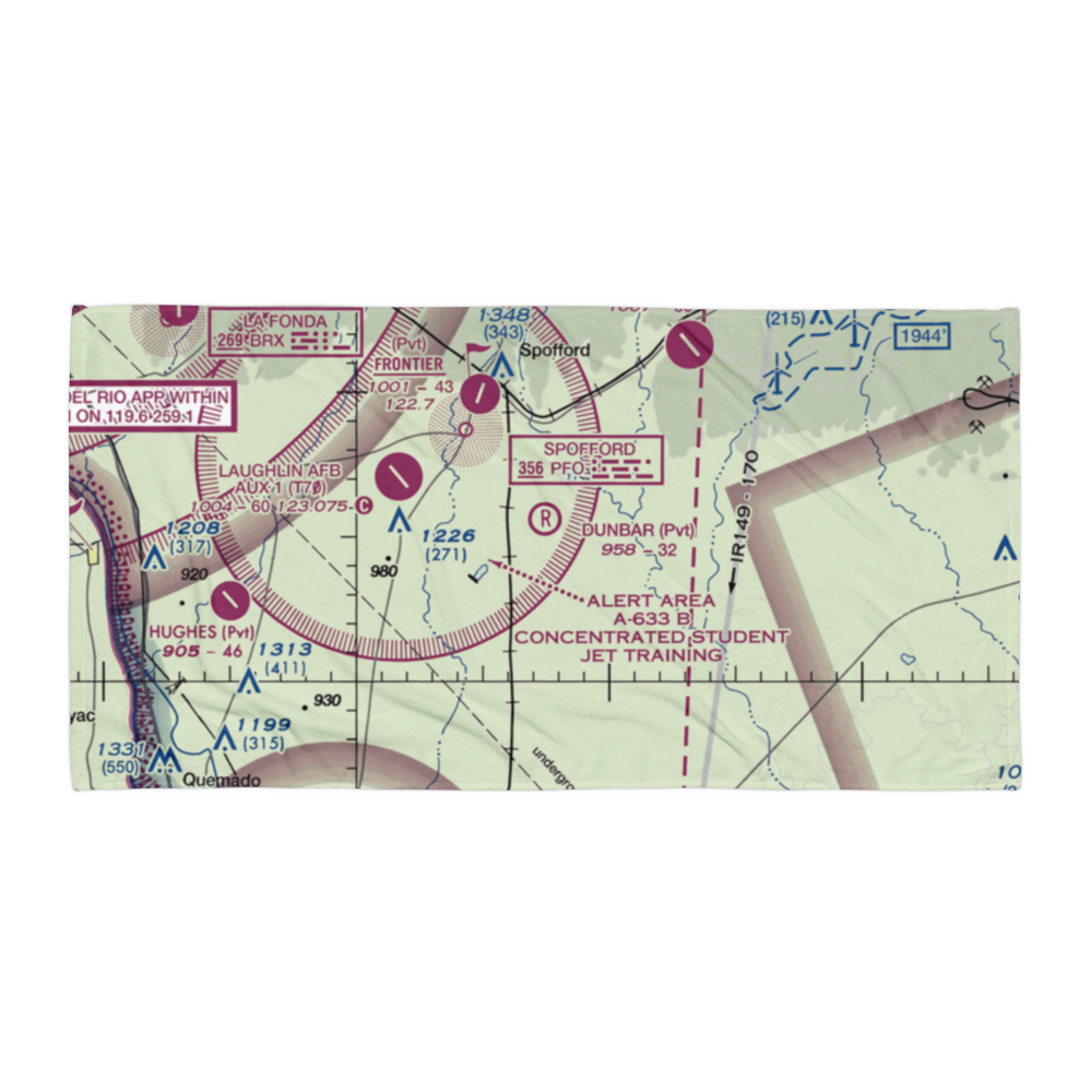 Dunbar Ranch Airport (0XS8) VFR Sectional Towel 