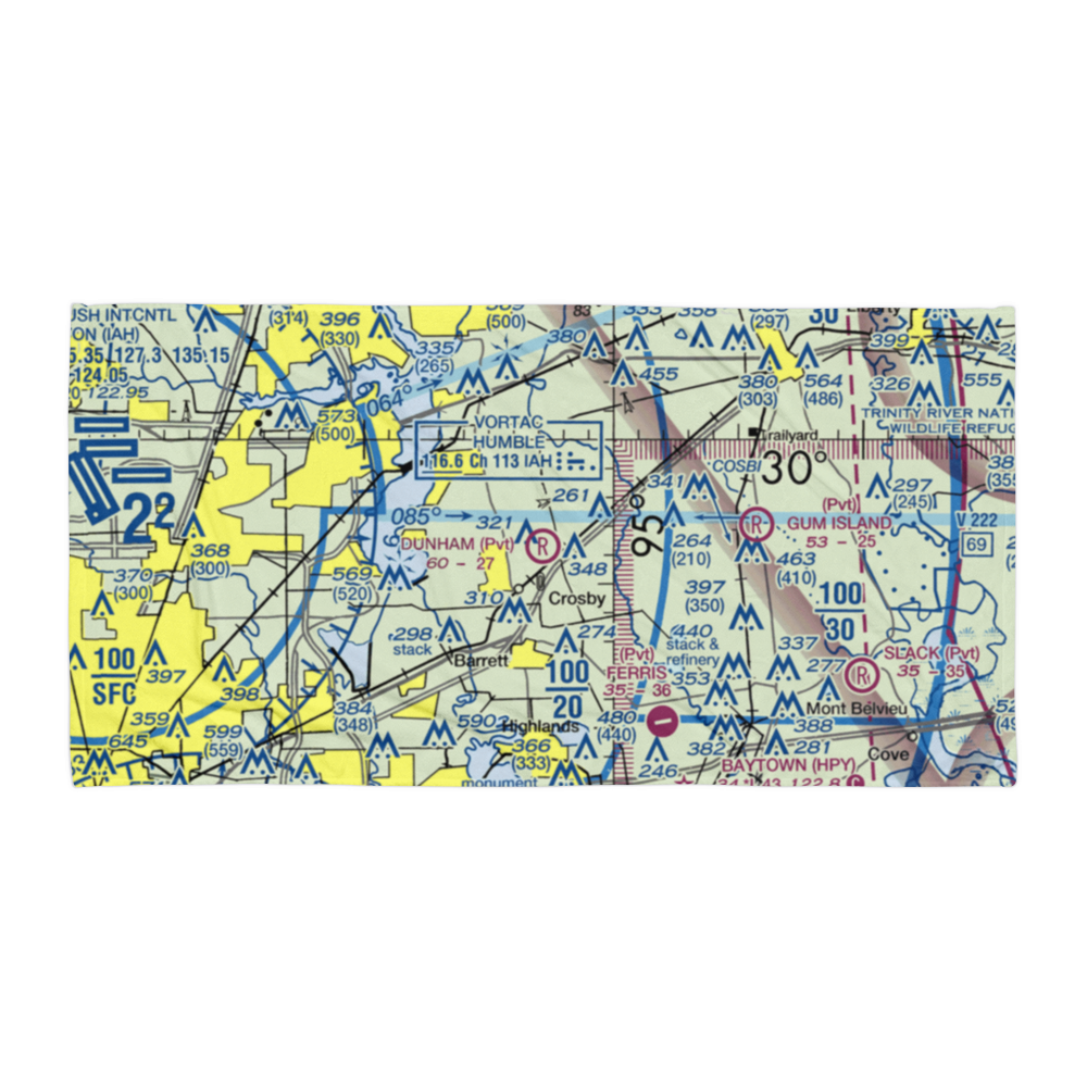 Dunham Field (1XS1) VFR Sectional Towel 