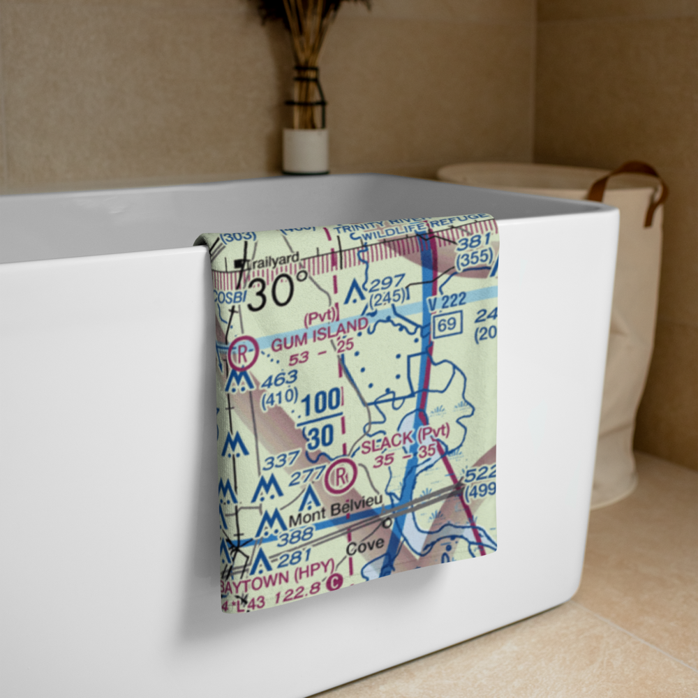 Dunham Field (1XS1) VFR Sectional Towel 