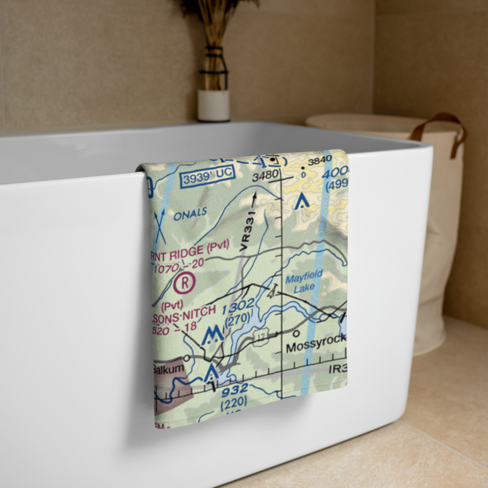 Dwight Field (0WA1) VFR Sectional Towel 