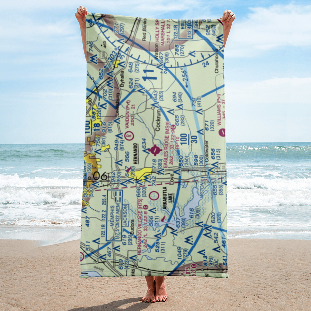 Eagles Ridge Airport (MS9) VFR Sectional Towel 