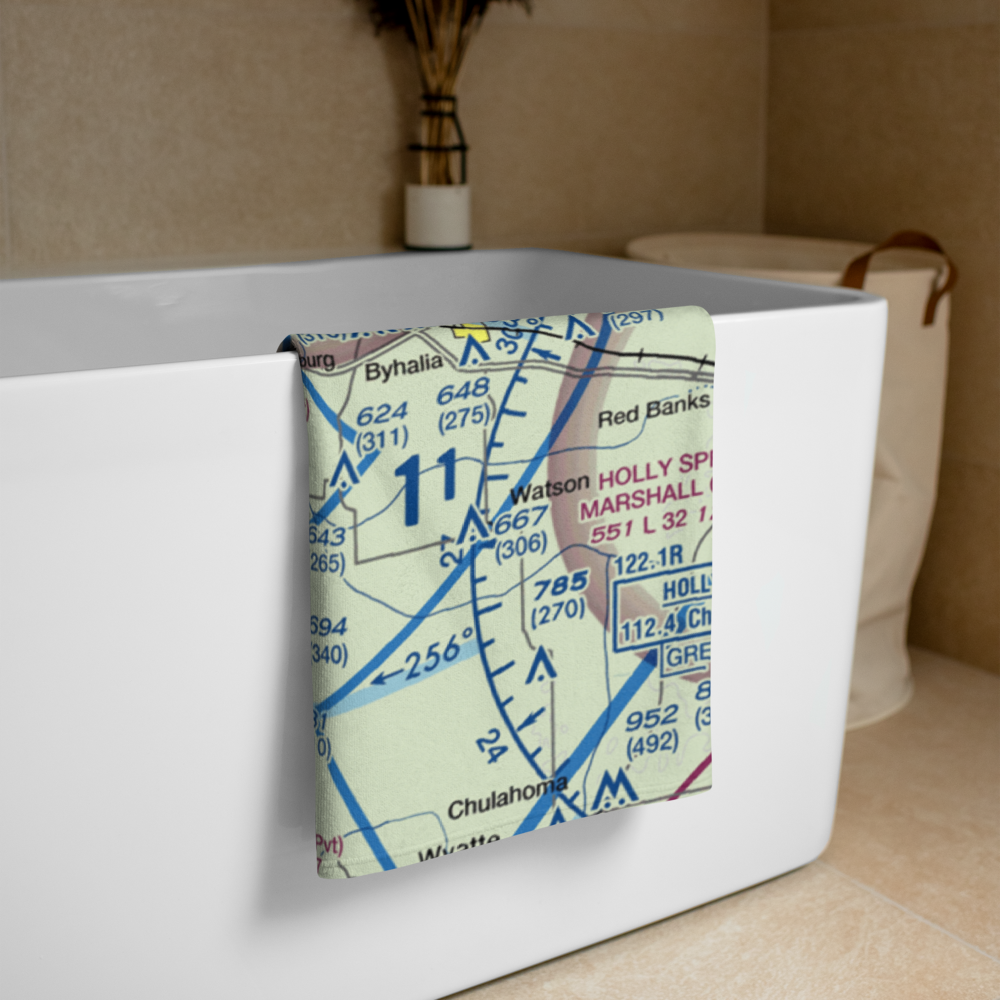 Eagles Ridge Airport (MS9) VFR Sectional Towel 