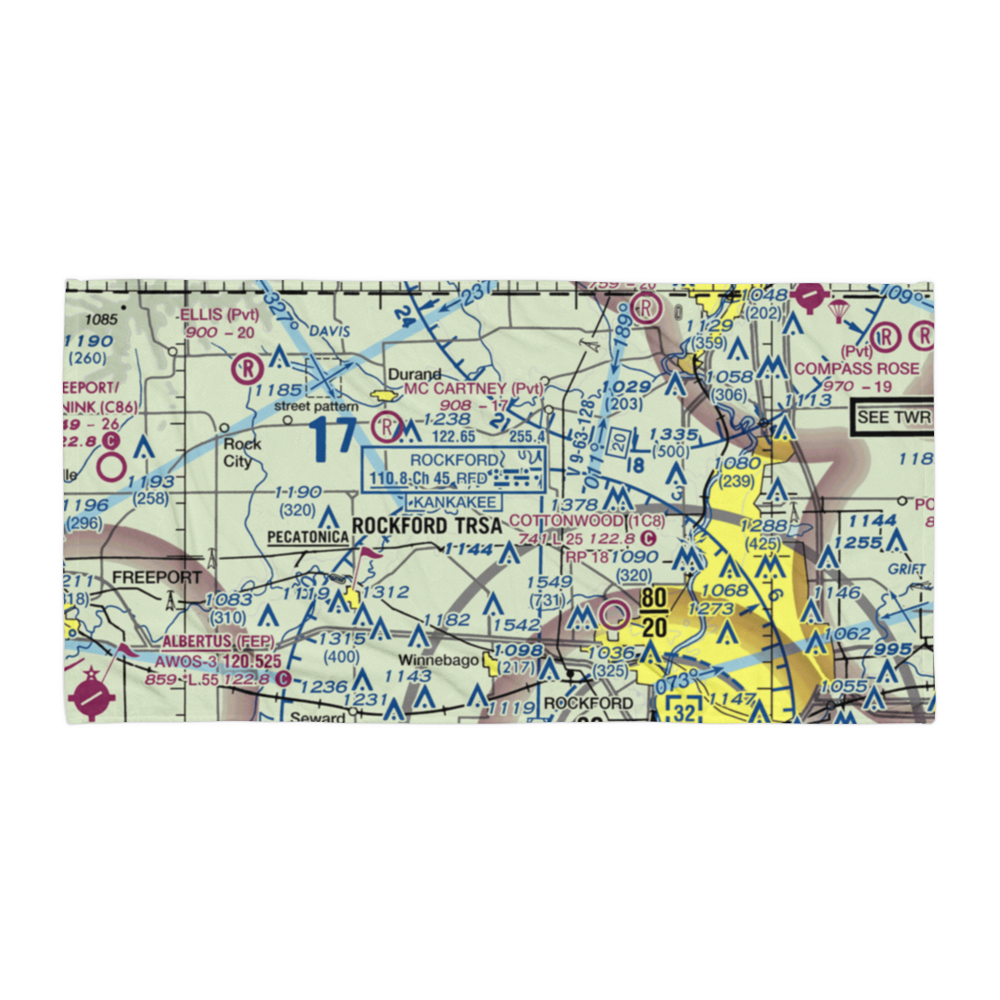 Early - Merkel Field (IS78) VFR Sectional Towel 