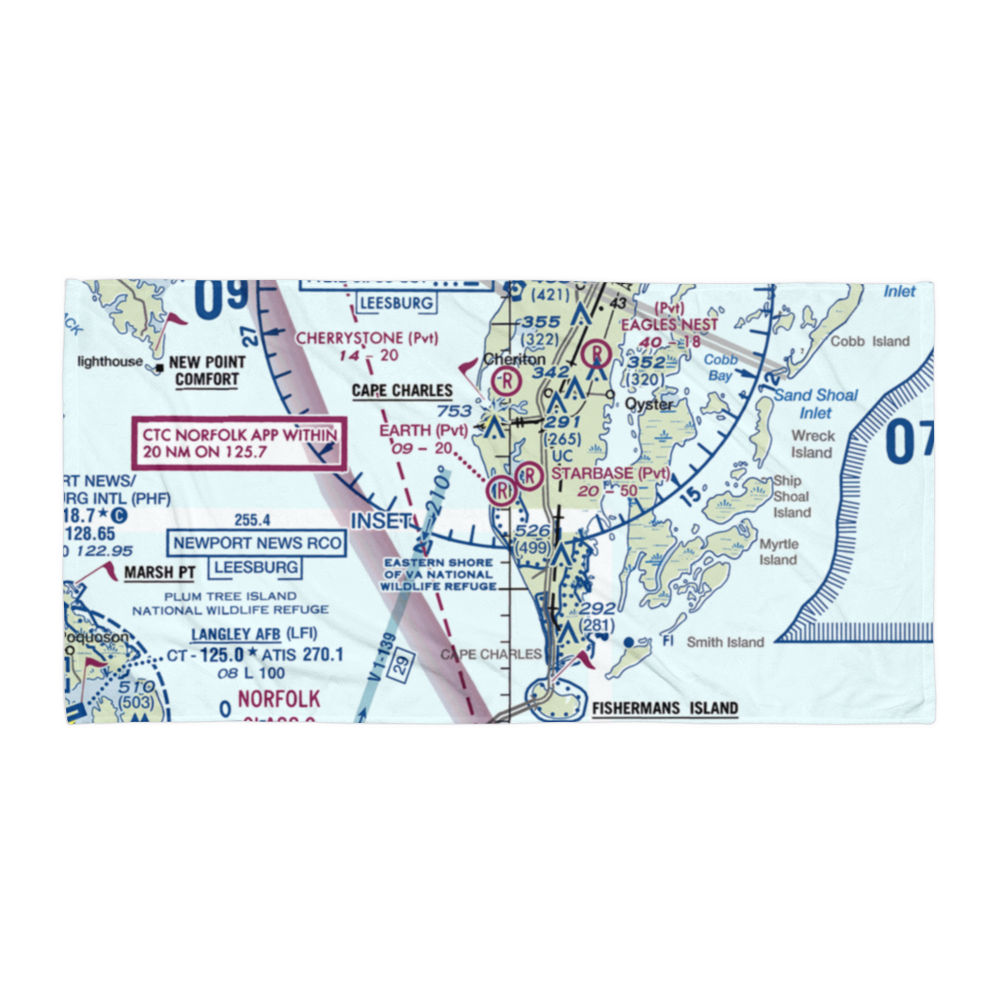 Earth Airport (VG39) VFR Sectional Towel 