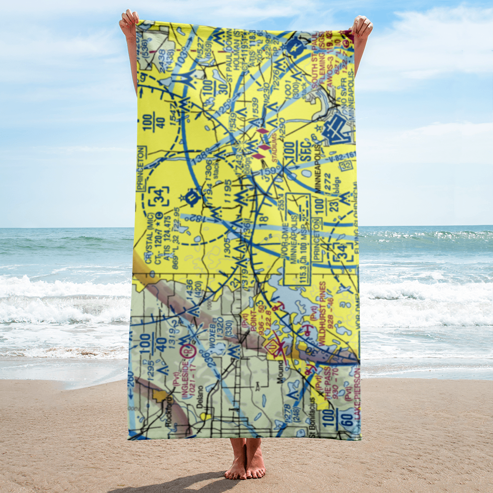 Eastmans Medicine Lake Seaplane Base (22MN) VFR Sectional Towel 