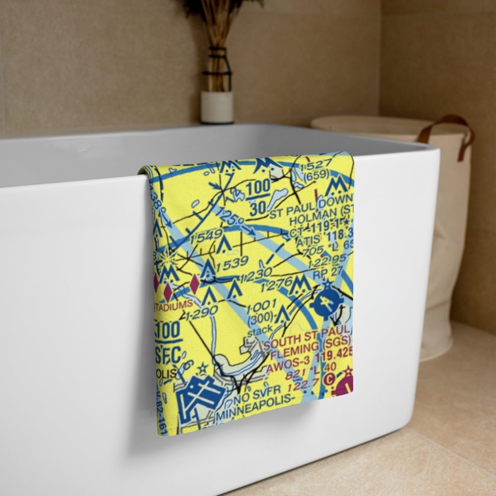 Eastmans Medicine Lake Seaplane Base (22MN) VFR Sectional Towel 