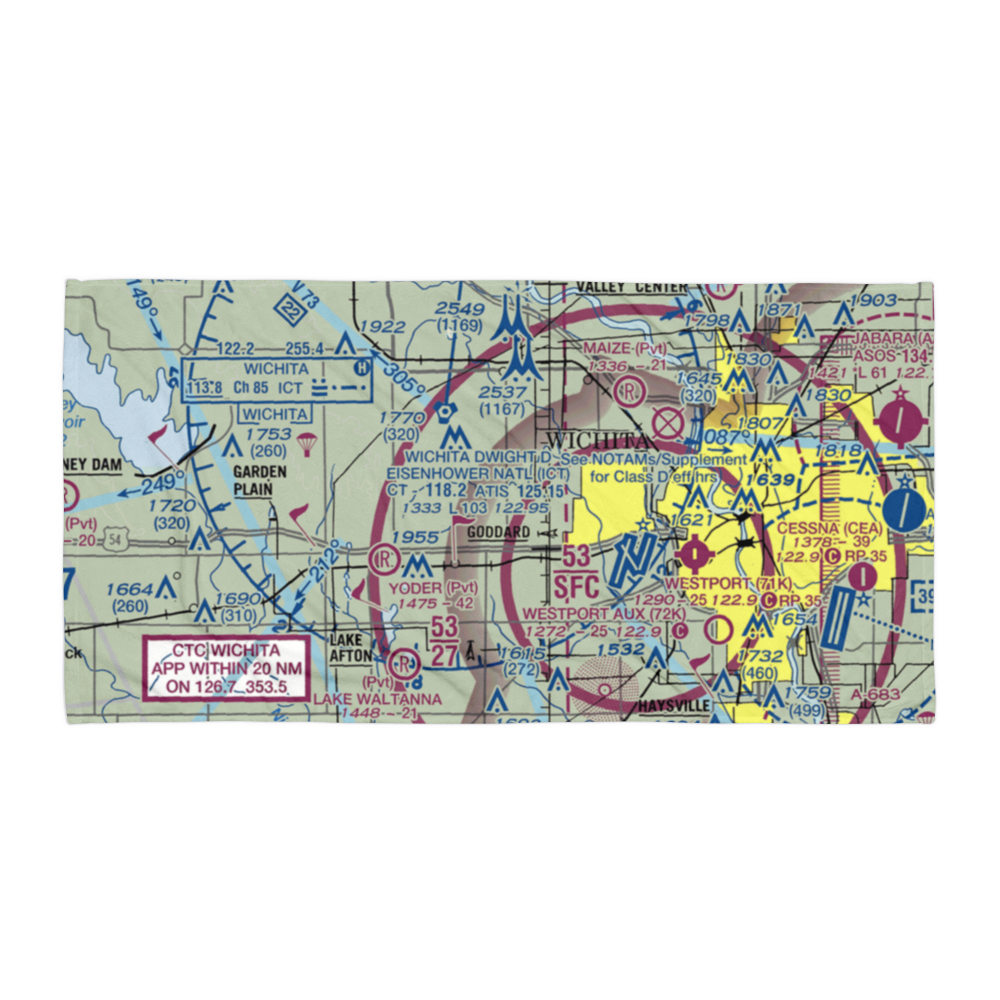 Eck Field (SN64) VFR Sectional Towel 