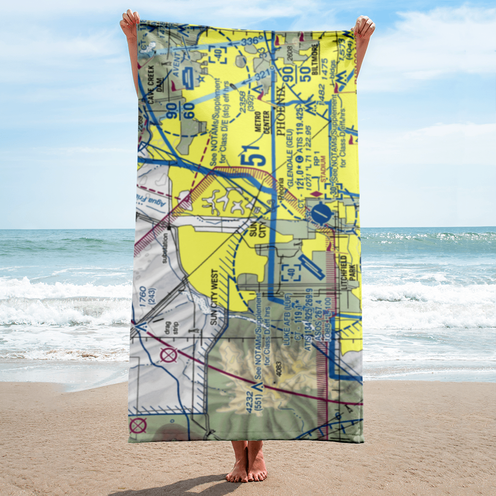 El Mirage-Village Square Airport (2AZ3) VFR Sectional Towel 