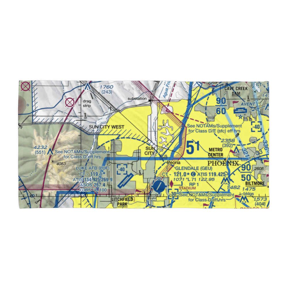 El Mirage-Village Square Airport (2AZ3) VFR Sectional Towel 