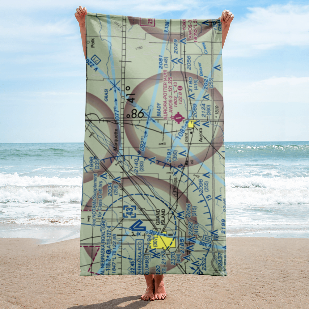 Elge Field (50NE) VFR Sectional Towel 