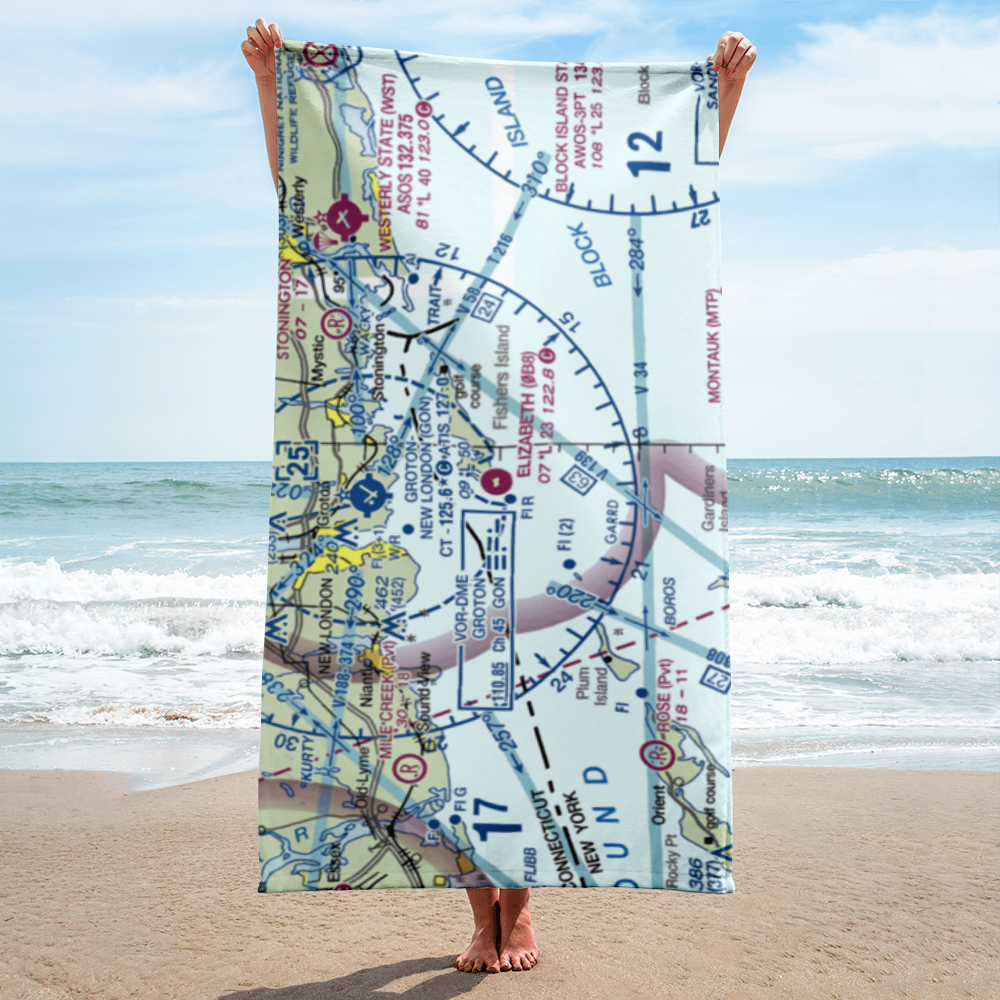 Elizabeth Field (0B8) VFR Sectional Towel 