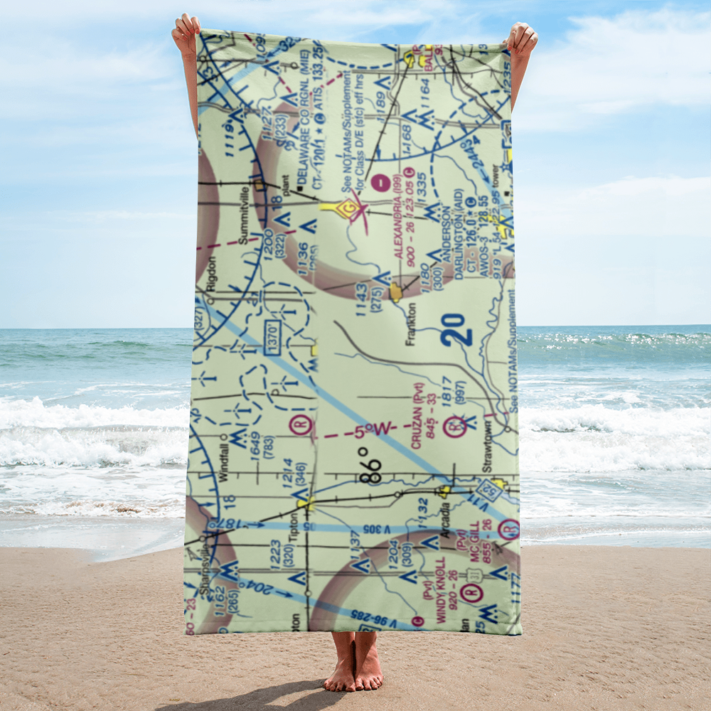 Elwood Airport (3I1) VFR Sectional Towel 