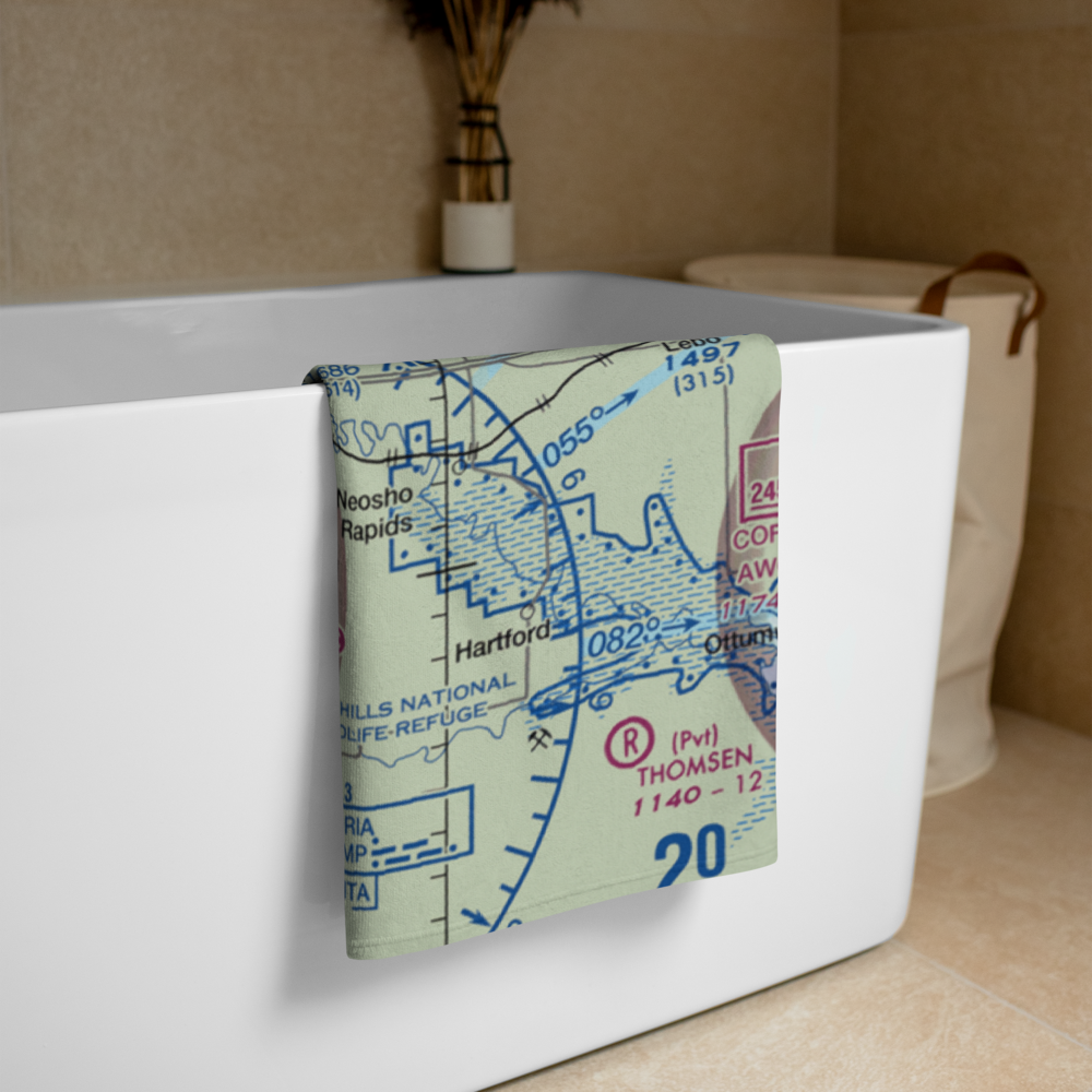 Emporia Municipal Airport (EMP) VFR Sectional Towel 