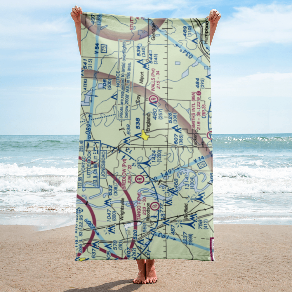 Enlgand ag strip (5MZ) VFR Sectional Towel 