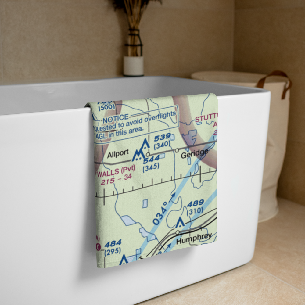 Enlgand ag strip (5MZ) VFR Sectional Towel 