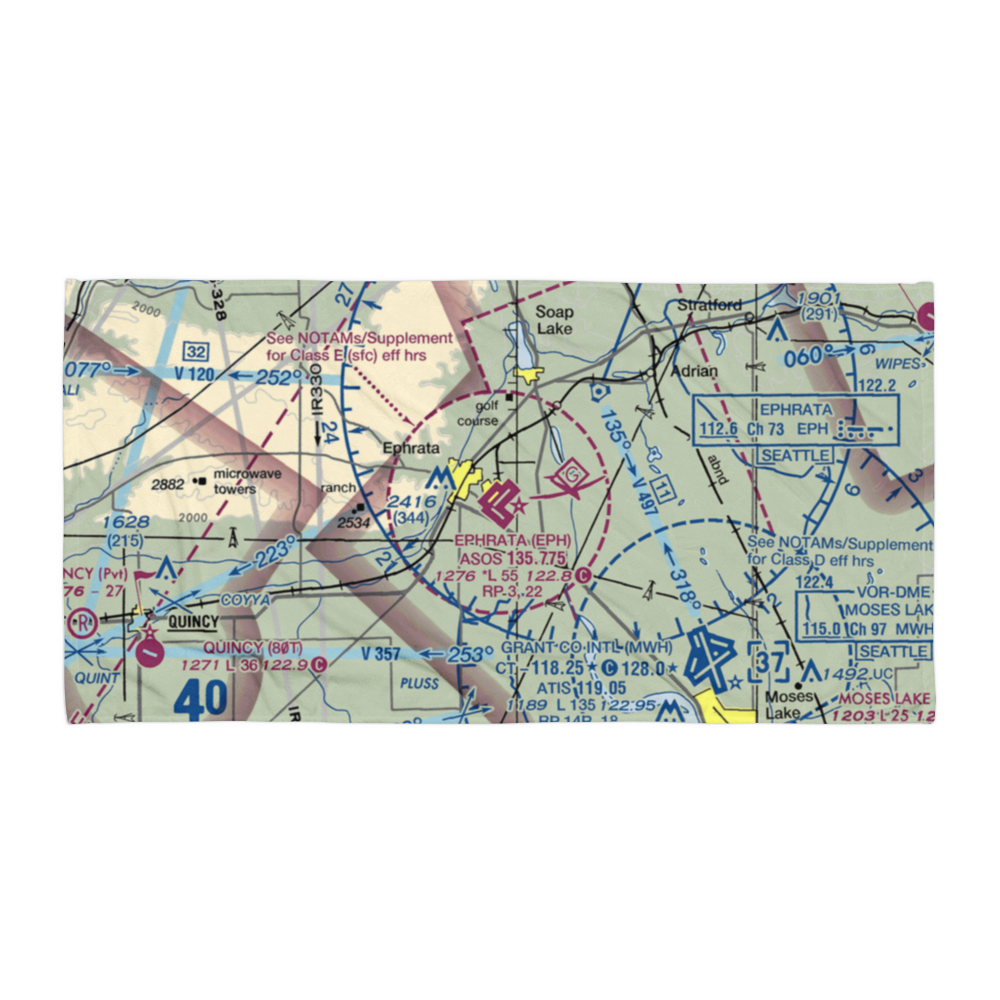 Ephrata Municipal Airport (EPH) VFR Sectional Towel 
