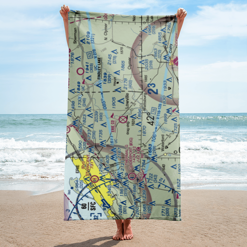 Erie County Airport (3G1) VFR Sectional Towel 