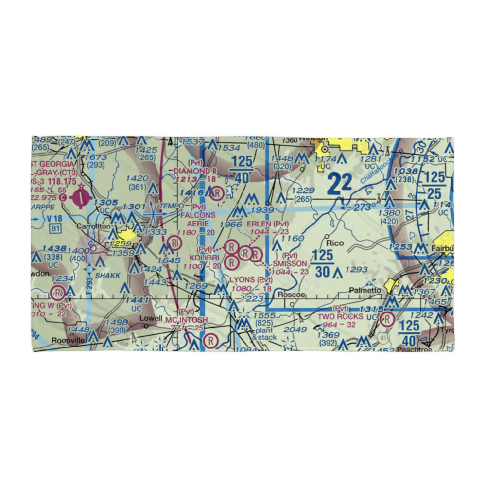 Erlen Airport (3GA6) VFR Sectional Towel 