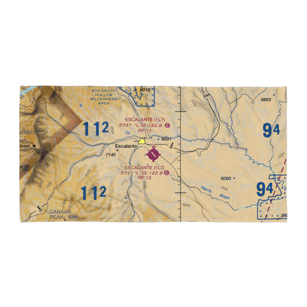 Escalante Municipal Airport (1L7) VFR Sectional Towel 