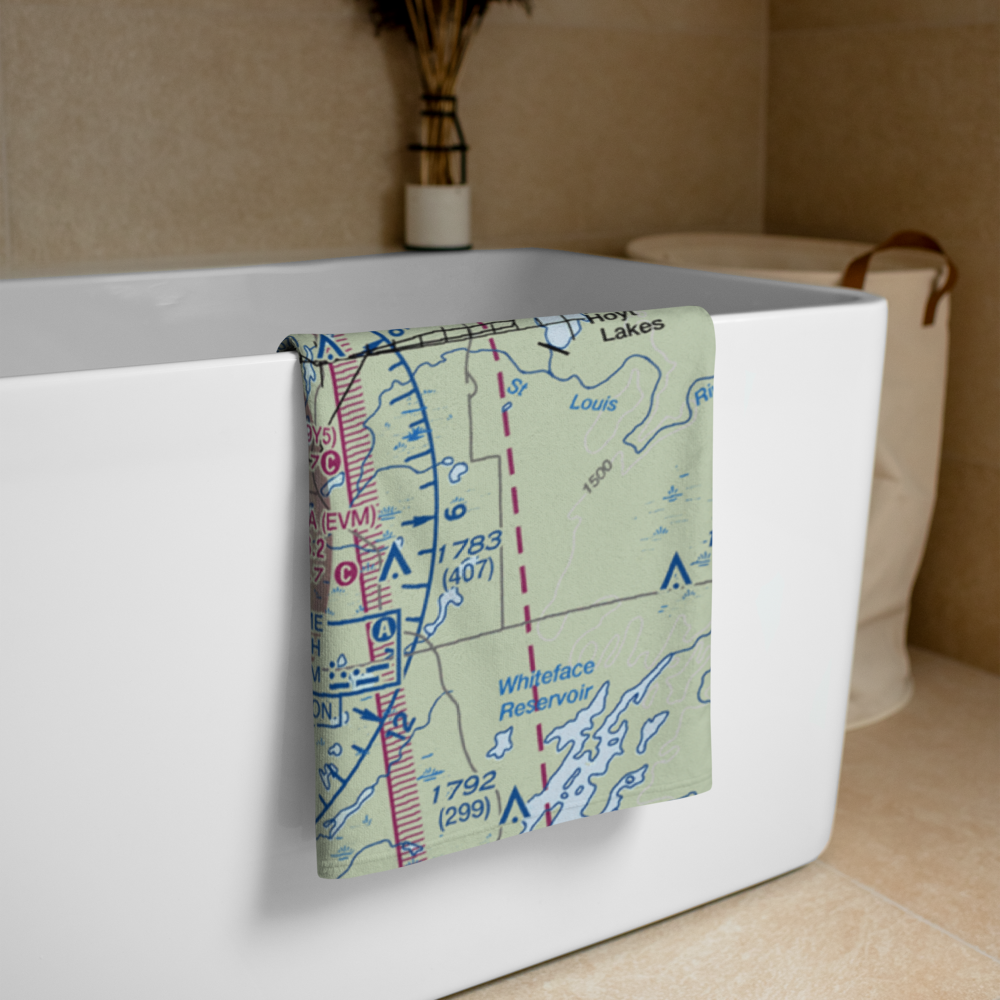 Eveleth Virginia Municipal Airport (EVM) VFR Sectional Towel 