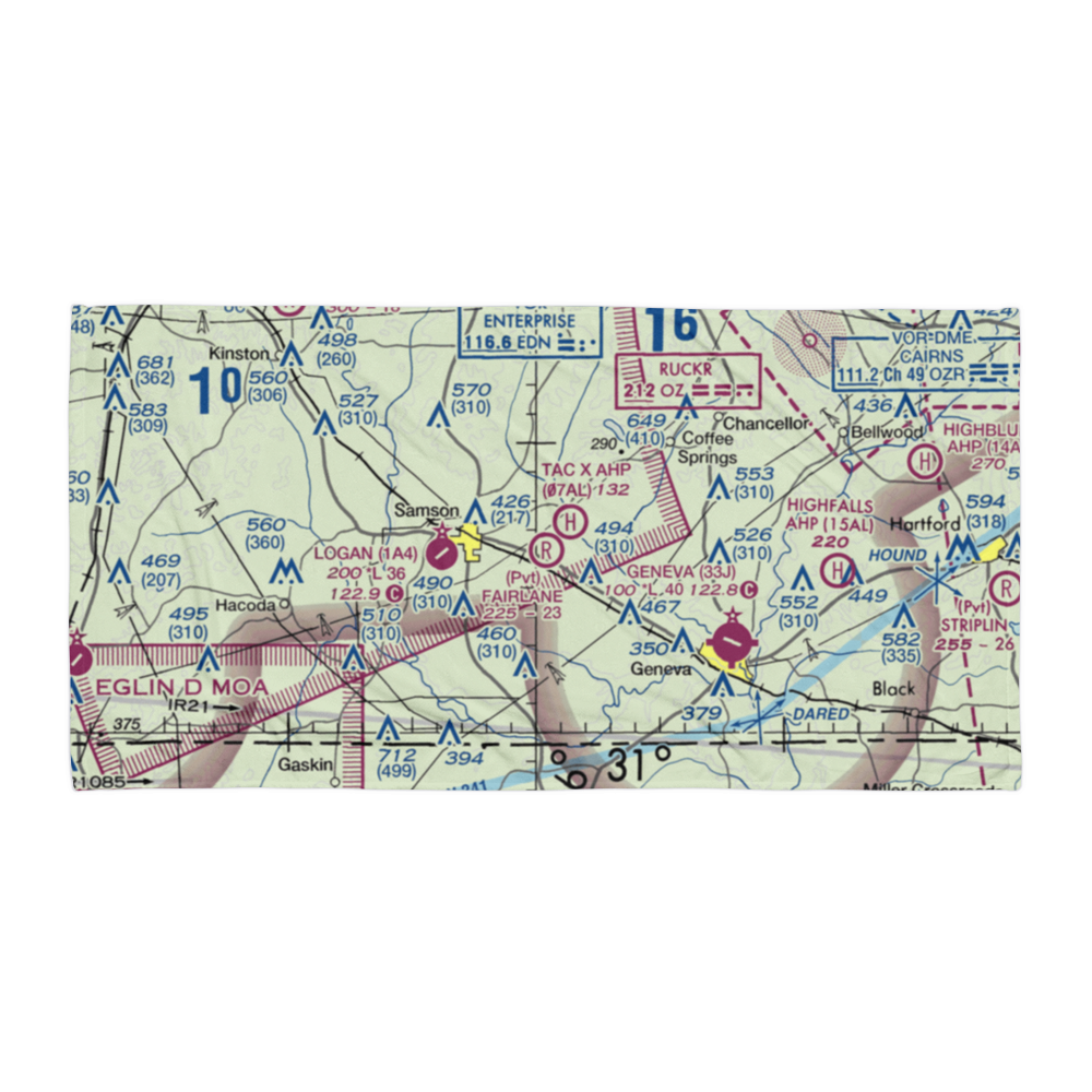 Fairlane Airport (5AL8) VFR Sectional Towel 