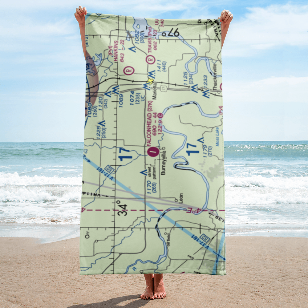 Falconhead Airport (37K) VFR Sectional Towel 