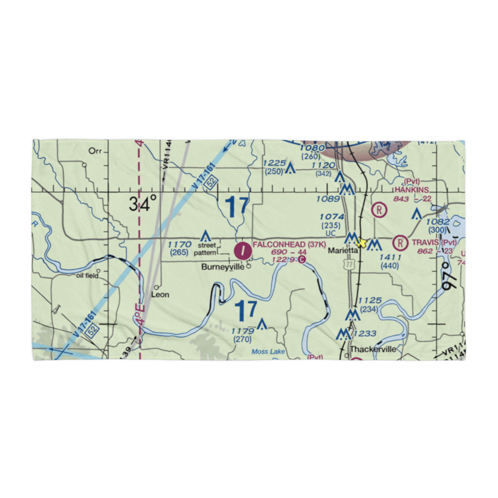 Falconhead Airport (37K) VFR Sectional Towel 