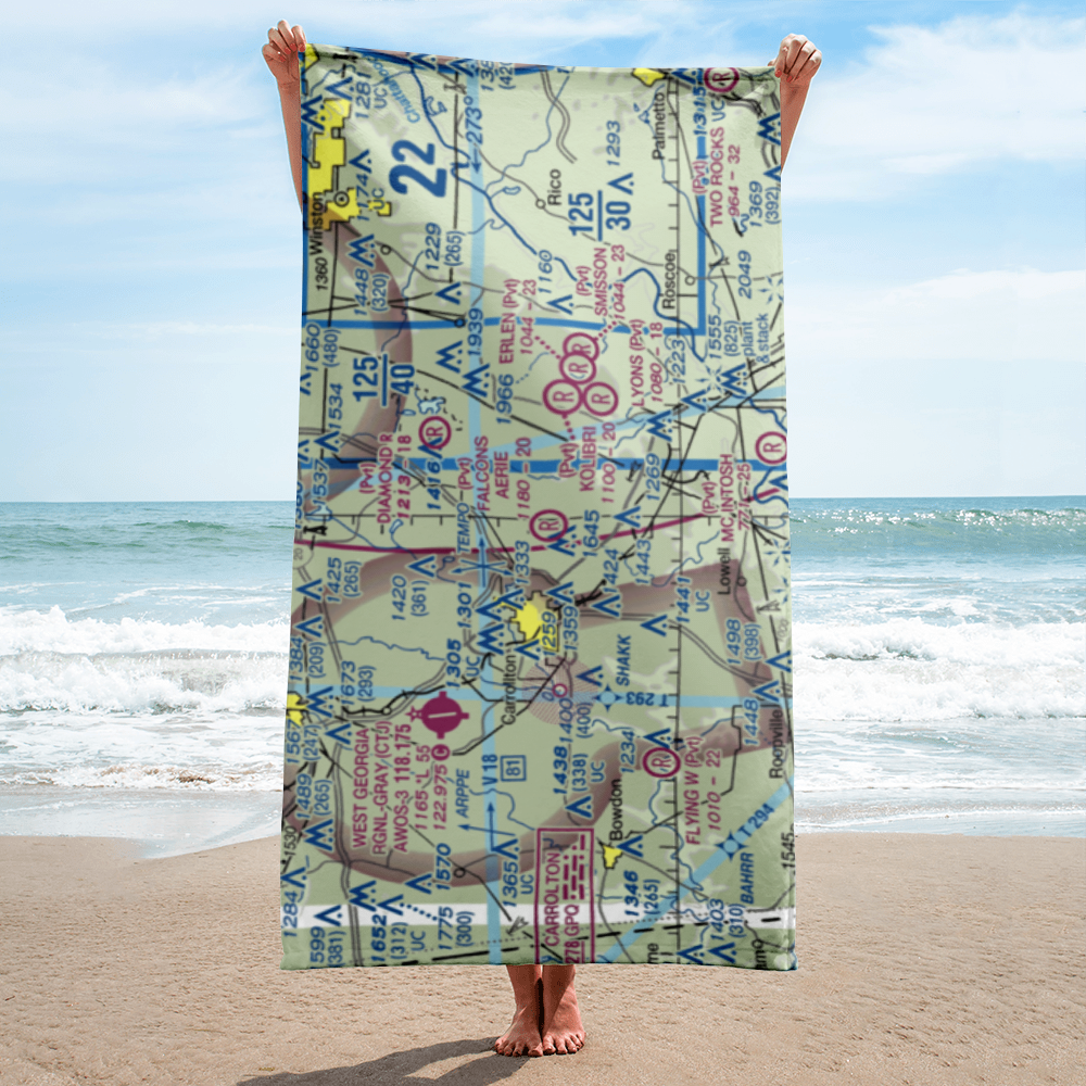 Falcons Aerie Airport (8GA8) VFR Sectional Towel 