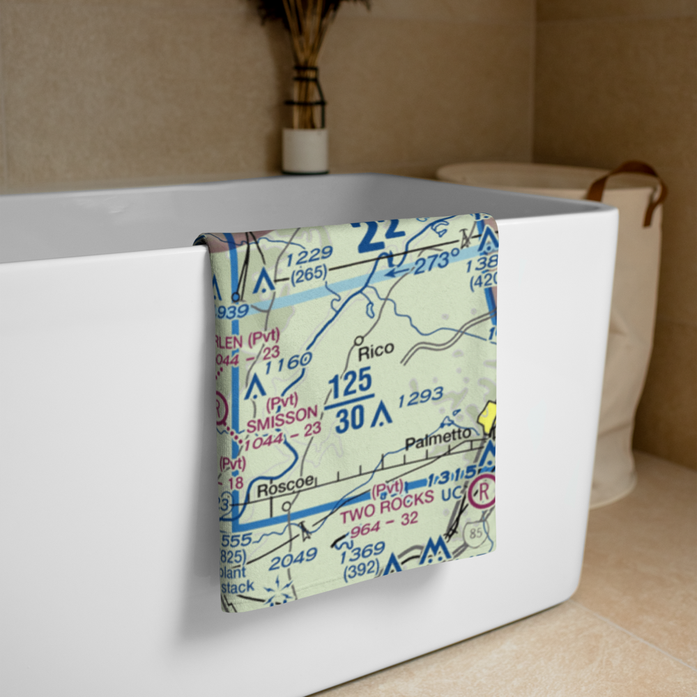 Falcons Aerie Airport (8GA8) VFR Sectional Towel 