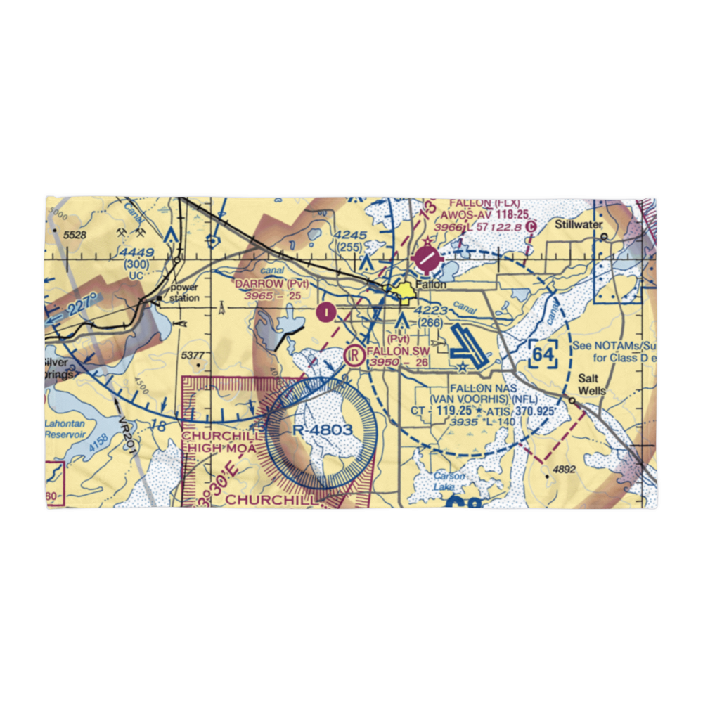 Fallon Southwest Airpark (1NV1) VFR Sectional Towel 