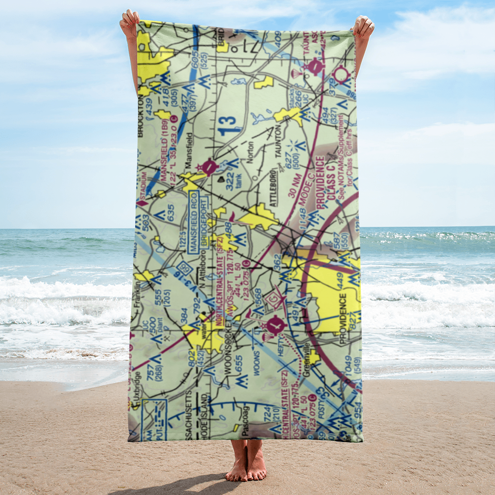 Falls Pond Seaplane Base (2MA7) VFR Sectional Towel 