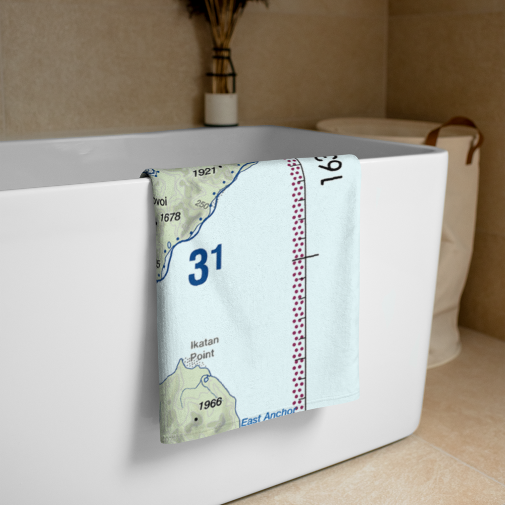 False Pass Airport (KFP) VFR Sectional Towel 