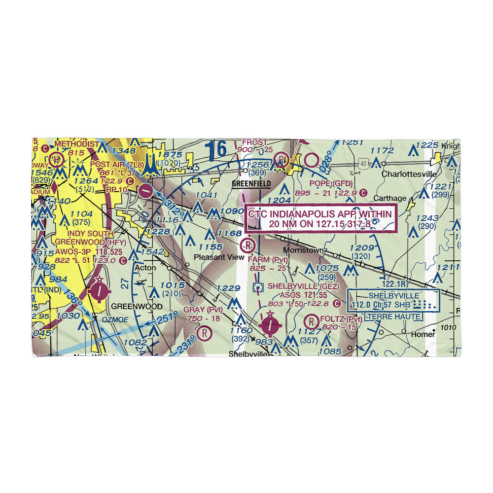 Farm Strip (IN98) VFR Sectional Towel 