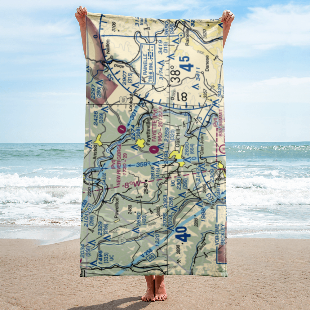 Fayette Airport (WV59) VFR Sectional Towel 