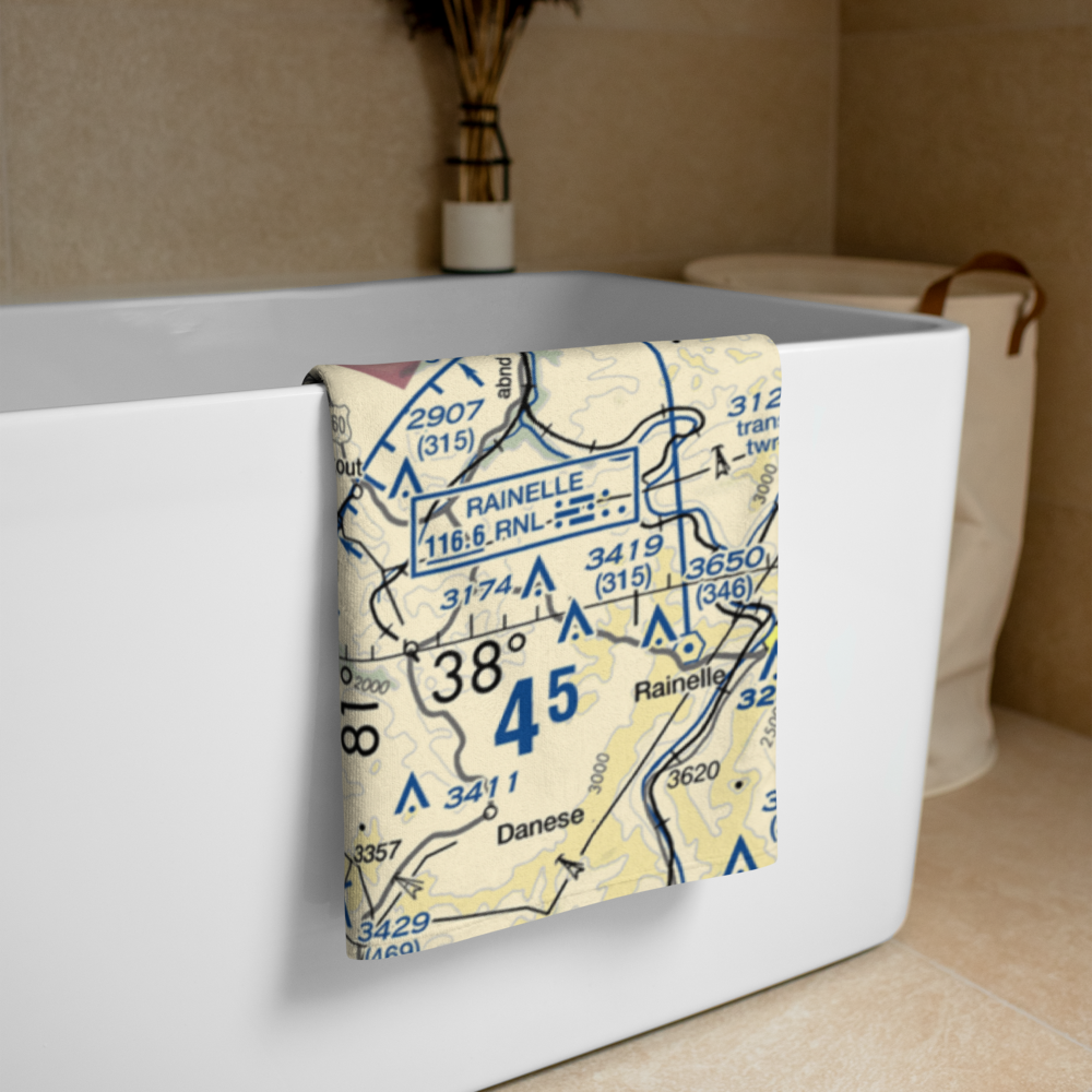 Fayette Airport (WV59) VFR Sectional Towel 